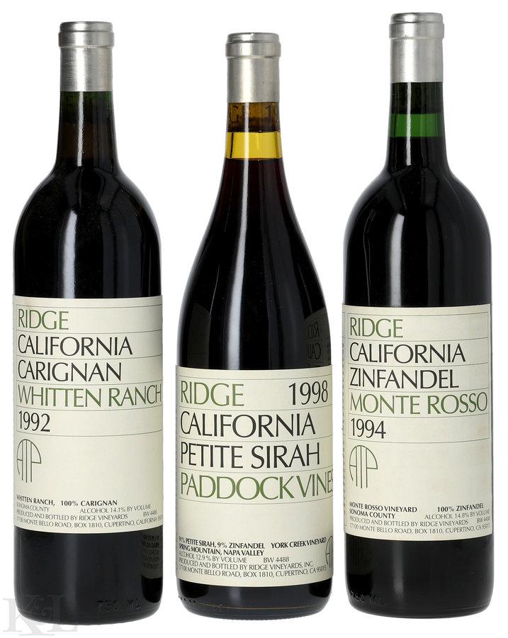 Ridge Vineyards Carignane, Zinfandel & Petite Sirah Tasting Lot