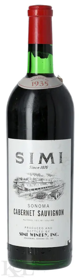 1935 Simi Sonoma Cabernet Sauvignon (4/5 Quart aka 750ml)