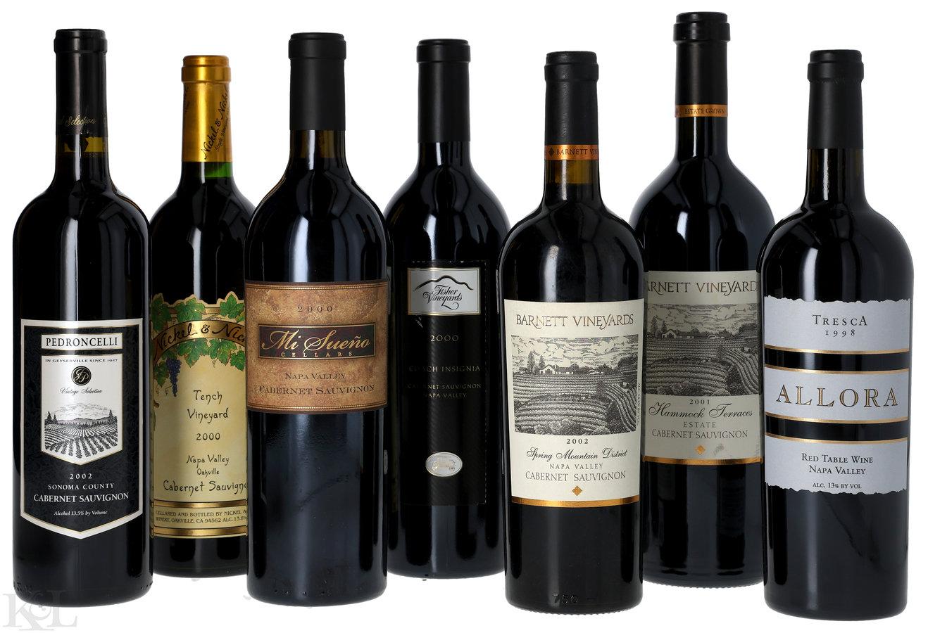 Napa Valley & Sonoma County Cabernet Sauvignon Tasting Lot