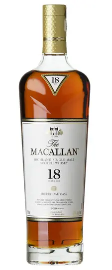 Macallan 18 Year Old "Sherry Oak Cask" Speyside Single Malt Scotch Whisky